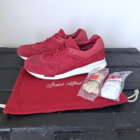 New Balance 1500 Saint St Alfred Limited Red Suede Size 11 CM1500SA - Picture 2 of 14